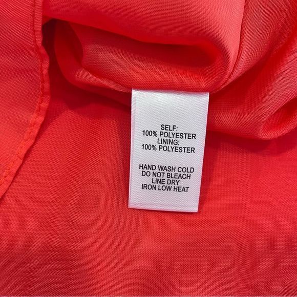 Lulus Bright On Coral Orange Pink Color Block Swing Dress MEDIUM - Picture 12 of 12